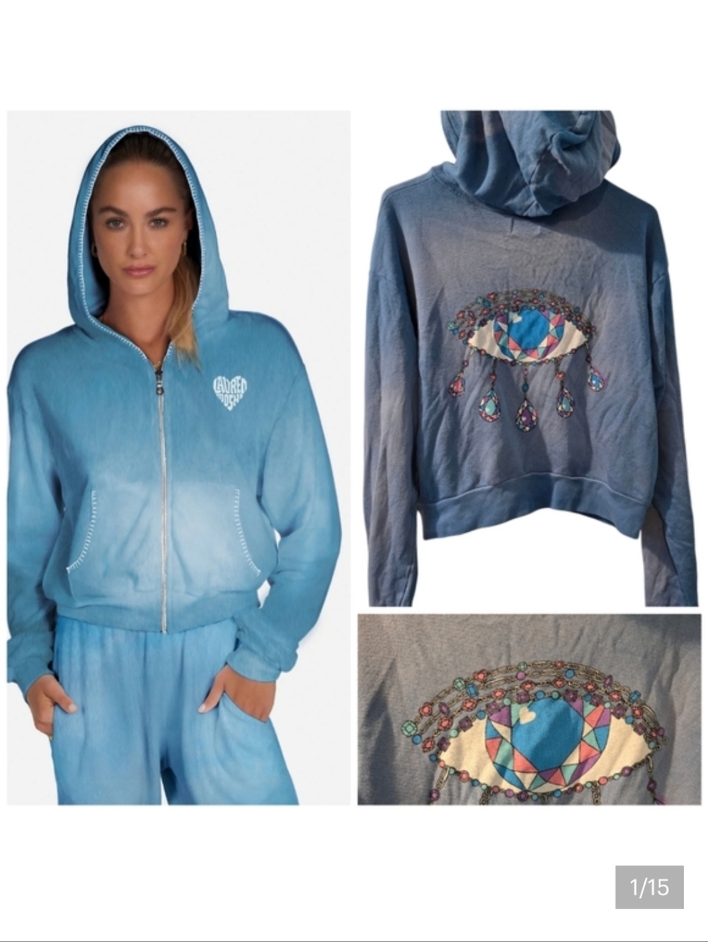 Lauren Moshi Lachelle Diamond Evil Eye hoodie